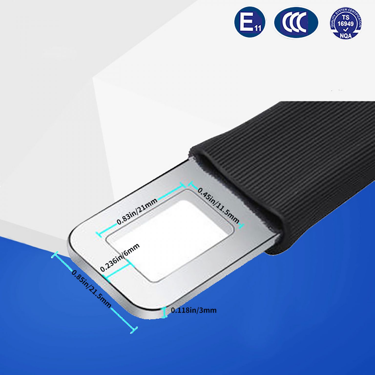 9.84 Inch Lengthening Car Rigid Seat Belt Extender Seat Belt Extender Pro