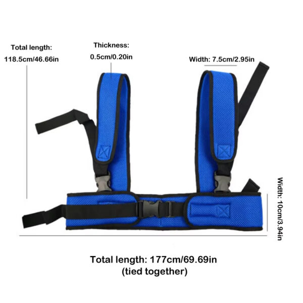 size of wheelchair strap