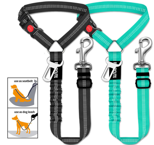 2 dog vehicle seat belt